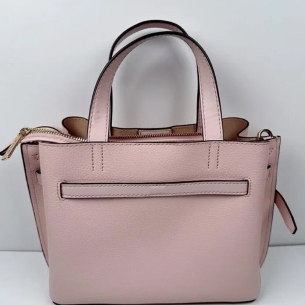 Michael Kors Emilia Small Pink Pebbled Leather Satchel Tote Bag - Picture 14 of 14